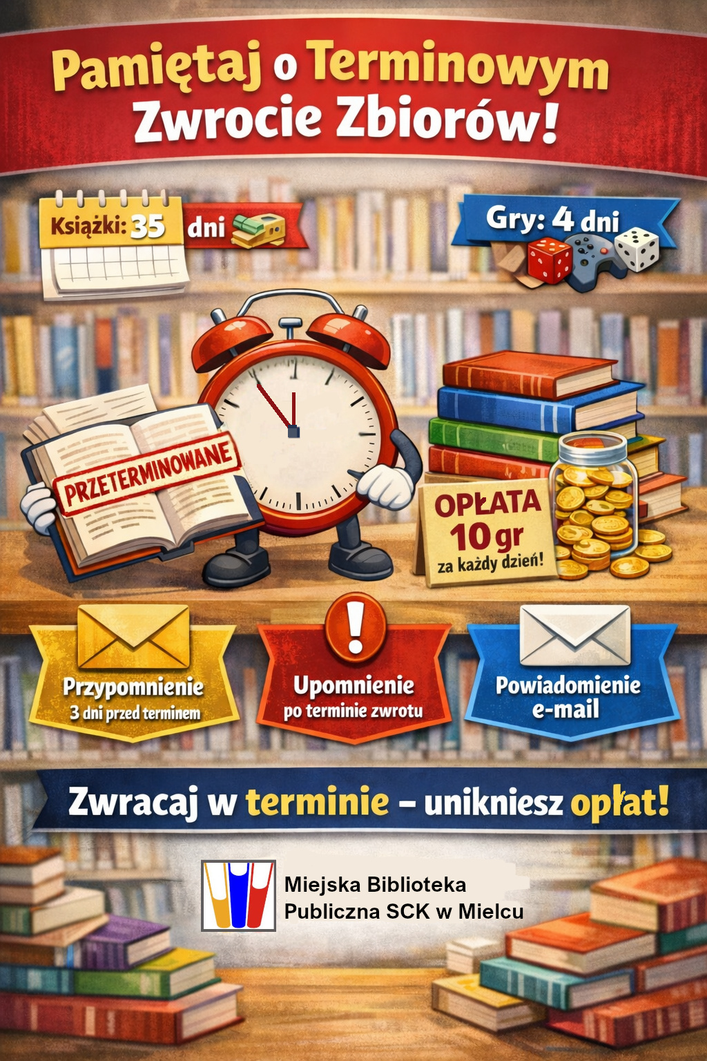 Pamiętaj o terminowym zwrocie 